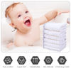 Picture of Cute Castle 12 Pack Muslin Baby Washcloths - Large 12'' by 12'' - Ultra Soft 100% Cotton - Super Absorbent Burp Cloths for Unisex, Boy, Girl -Stripe