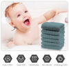 Picture of Cute Castle 12 Pack Muslin Baby Washcloths - Large 12'' by 12'' - Ultra Soft 100% Cotton - Super Absorbent Burp Cloths for Unisex, Boy, Girl -Dark Green