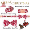 Picture of Unique style paws Christmas Dog Collar with Bow Tie Winter Gingerbread Snowman Theme Puppy Collar for Small Medium Large Dogs-S