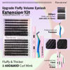 Picture of Lash Extension Kit DIY Full Thick Lash Clusters Eyelash Extension Kit 280pcs Individual Lashes Kit with Lash Bond and Seal, Lash Remover, Lash Tweezers for Self Use (Mink 60D&80D, 10-18mm, All Kit)