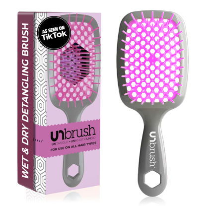 Picture of FHI HEAT Unbrush Wet & Dry Vented Detangling Hair Brush, Lavender/Grey