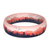 Picture of ThunderFit Silicone Wedding Bands for Women, Printed Design -5.5mm Width 1.8mm Thick (Mountain Landscape - Size 10-10.5 (20.10mm))