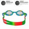 Picture of TYR Youth Tie Dye Swimple Goggles, Green/Orange , 7.5 x 2.5 x 2 inches