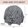 Picture of Kitsch Luxury Shower Cap for Women Waterproof - Reusable Shower Cap, Hair Cap for Shower, Waterproof Hair Shower Caps for Long Hair, Non-Slip Cute Shower Cap One Size, Chic Shower Bonnet - Stripe