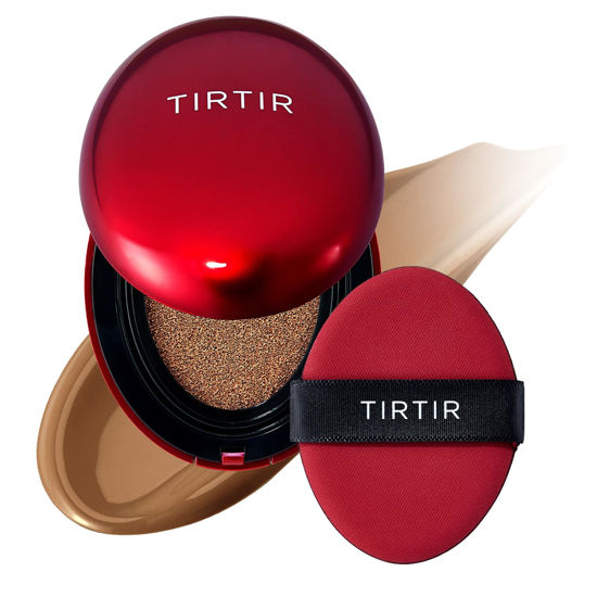 Picture of TIRTIR Mask Fit Red Cushion Foundation | Japan's No.1 Choice for Glass skin, Long-Lasting, Lightweight, Buildable Coverage, Semi-Matte (43N Deep Cocoa, 0.63 Fl Oz (Pack of 1))