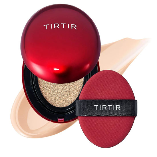 Picture of TIRTIR Mask Fit Red Cushion Foundation | Japan's No.1 Choice for Glass skin, Long-Lasting, Lightweight, Buildable Coverage, Semi-Matte (17C Porcelain, 0.63 Fl Oz (Pack of 1))