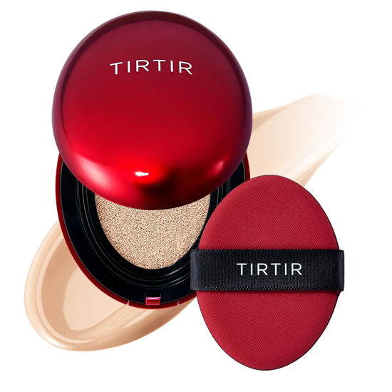 Picture of TIRTIR Mask Fit Red Cushion Foundation | Japan's No.1 Choice for Glass skin, Long-Lasting, Lightweight, Buildable Coverage, Semi-Matte (21C Cool Ivory, 0.63 Fl Oz (Pack of 1))