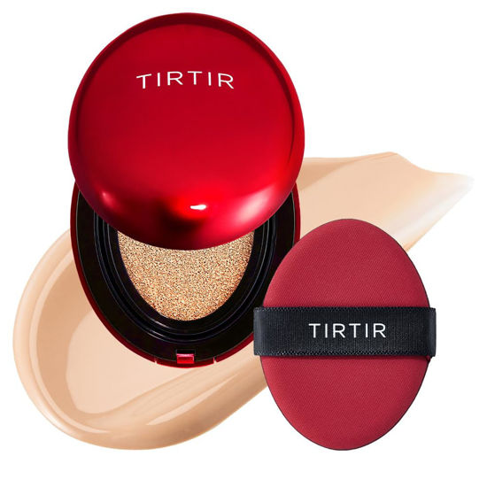 Picture of TIRTIR Mask Fit Red Cushion Foundation | Japan's No.1 Choice for Glass skin, Long-Lasting, Lightweight, Buildable Coverage, Semi-Matte (21N Ivory, 0.63 Fl Oz (Pack of 1))