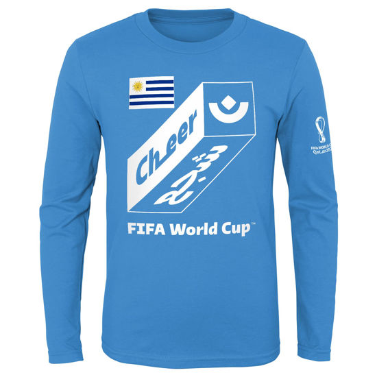 Picture of Outerstuff Mens FIFA World Cup Penalty Long Sleeve Tee, Blue, X-Large