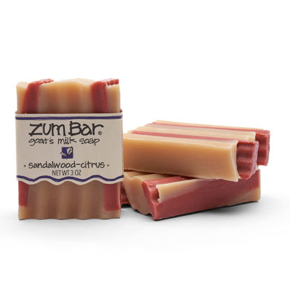 Picture of Zum Bar Goat's Milk Soap - Sandalwood-Citrus - 3 oz (3 Pack)