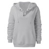 Picture of ADJHDFH Half Sleeve Casual Solid Color Pullover Sweater For Women Cardigans For Women 2023 Hoodies For Teen Sport,Button9-grey,X-Large