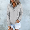 Picture of ADJHDFH Half Sleeve Casual Solid Color Pullover Sweater For Women Cardigans For Women 2023 Hoodies For Teen Sport,Button9-grey,X-Large