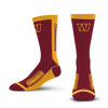 Picture of For Bare Feet NFL WASHINGTON COMMANDERS MVP Crew Sock Team Color Large