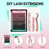 Picture of VAVALASH DIY Lash Extension Kit Individual Cluster Lashes Kit with 280 PCS 9-16mm Mix Lash Clusters Lash Bond and Seal, Lash Remover, Lash Applicator for DIY Eyelash Extensions at Home（Kit-40D）