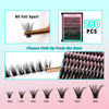 Picture of VAVALASH DIY Lash Extension Kit Individual Cluster Lashes Kit with 280 PCS 9-16mm Mix Lash Clusters Lash Bond and Seal, Lash Remover, Lash Applicator for DIY Eyelash Extensions at Home（Kit-40D）