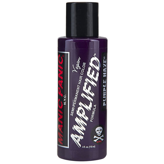 Picture of MANIC PANIC Purple Haze Hair Color - Amplified - Semi Permanent Hair Dye - Very Dark Warm Purple Color - For Dark & Light Hair - Vegan, PPD & Ammonia-Free - For Coloring Hair For Men & Women