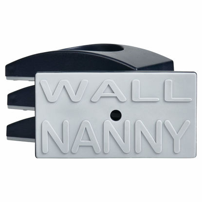 Picture of Wall Nanny - Baby Gate Wall Protector (Made in USA) Protect Walls & Doorways from Pet & Dog Gates - for Child Pressure Mounted Stair Safety Gate - No Safety Hazard on Bottom Spindles - Saver (Black)