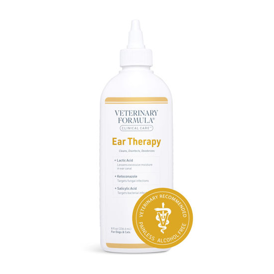 Picture of Veterinary Formula Clinical Care Ear Therapy, 8 oz. - Cat and Dog Ear Cleaner - Helps Soothe Itchiness and Clean The Ear Canal of Debris and Buildup