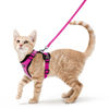 Picture of rabbitgoo Cat Harness and Leash for Walking, Escape Proof Soft Adjustable Vest Harnesses for Cats, Easy Control Breathable Reflective Strips Jacket, Rose Red, XS