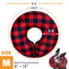 Picture of BENCMATE Protective Inflatable Collar for Dogs and Cats - Soft Pet Recovery Collar Does Not Block Vision E-Collar (Medium, Plaid)