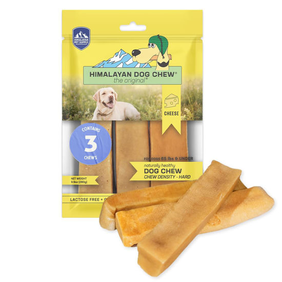 Picture of Himalayan Dog Chew Original Yak Cheese Dog Chew, 3 XL/Large Sticks, 3.3 oz, Gluten Free, Healthy Dog Treats, Grain & Lactose Free 100% Natural, Long Lasting Dog Chews for Dogs Under 65 lbs