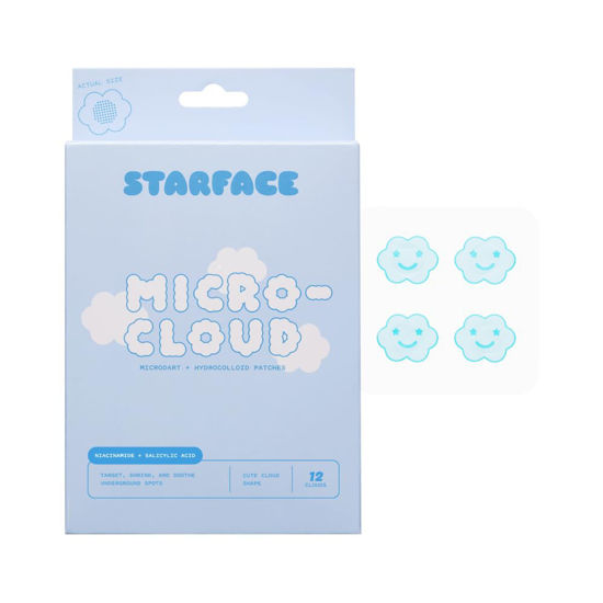 Picture of Starface Micro-Cloud, Hydrocolloid Microdart Patches for Early Stage Spots, Pimple Patches with Salicylic Acid and Niacinamide (12 count)