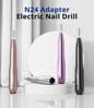 Picture of AIRSEE N24 Portable Electric Nail Drill Professional Efile Nail Drill Kit for Acrylic, Gel Nails, Manicure Pedicure Polishing Shape Tools with 11Pcs Nail Drill Bits and 56 Sanding Bands Purple