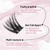 Picture of Lash Clusters 180 Pcs Cluster Lashes DIY Individual Lashes Fluffy Cluster Eyelash Extension Eyelash and Mirror 2 in 1 Easy to Apply at home Lashes (Adore,D-10-16mix)