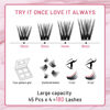 Picture of Lash Clusters 180 Pcs Cluster Lashes DIY Individual Lashes Fluffy Cluster Eyelash Extension Eyelash and Mirror 2 in 1 Easy to Apply at home Lashes (Adore,D-10-16mix)