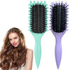 Picture of Curl Defining Styling Brush for Combing and Shaping Men's and Women's Curls to Reduce Pulling (Green+ Purple)