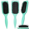 Picture of Curl Defining Styling Brush for Combing and Shaping Men's and Women's Curls to Reduce Pulling (Green+ Purple)