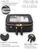 Picture of Mini Clear Black Makeup Bag - Cute Square Cosmetic Pouch for Travel with Zipper - For Women & Girls