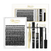 Picture of QUEWEL DIY Eyelash Extensions Kit, Lash Clusters 144 Pcs, Applicator Tool, Super Hold Cluster Lashes Bond and Seal, Glue Remover Easy to Apply at Home(Honey01-Kit)