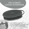 Picture of Avilana Exfoliating Silicone Body Scrubber Shower Brush- Hygienic Shower Loofah Sponge Alternative for Deep Clean & Soft Skin - Silicone Body Brush and Silver Infused Silicone Body Brush