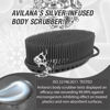 Picture of Avilana Exfoliating Silicone Body Scrubber Shower Brush- Hygienic Shower Loofah Sponge Alternative for Deep Clean & Soft Skin - Silicone Body Brush and Silver Infused Silicone Body Brush