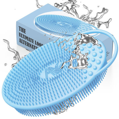 Picture of Avilana Exfoliating Silicone Body Scrubber - Hygienic Shower Loofah Sponge Alternative for Deep Clean & Soft Skin