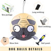 Picture of QDAN Pug Dog Toys Soccer Ball with Straps, Interactive Dog Toys for Tug of War, Puppy Birthday Gifts, Dog Tug Toy, Dog Water Toy, Durable Dog Balls for Dog（8 Inch）