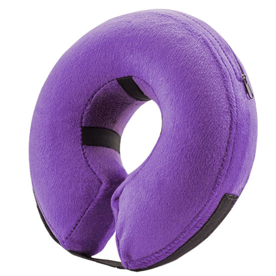 Picture of BENCMATE Protective Inflatable Collar for Dogs and Cats - Soft Pet Recovery Collar Does Not Block Vision E-Collar (Medium, Purple)