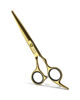 Picture of Hair Cutting Scissors, ULG Hair Shears 6.5 inch Hairdressing Hair Scissor, Salon Razor Edge Hair Cutting Shears, Japanese Stainless Steel Haircut Scissors with Detachable Finger Gold