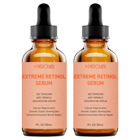 Picture of Retinol Serum for Face 2.5%, B5 Herbal Resurfacing Retinol Serum with Vitamin C, Vitamin E, Hyaluronic Acid, Serum for Anti-Aging, Wrinkle Smoothing, Dark Spot Corrector, Brighten Dullness 2 Packs