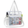 Picture of Oraben Clear Bag Stadium Approved 12x6x12 Clear Tote Bag with Removable Strap Clear Lunch Bag for Work Sports Festival (One Pocket, White)