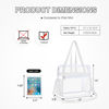 Picture of Oraben Clear Bag Stadium Approved 12x6x12 Clear Tote Bag with Removable Strap Clear Lunch Bag for Work Sports Festival (One Pocket, White)