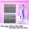 Picture of Pawotence Lash Extension Kit DIY 280pcs Individual Lash Clusters Kit 30D 40D Cluster Eyelash Extensions Kit with Lash Bond and Seal, Lash Remover, Lash Tweezers for Self Use (30D&40D, 9-16mm, All Kit)