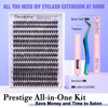 Picture of Pawotence Lash Extension Kit DIY 280pcs Individual Lash Clusters Kit 9-16mm 40D Cluster Eyelash Extension Kit with Lash Bond and Seal, Lash Remover, Lash Tweezers for Self Use (40D, 9-16mm, All Kit)