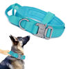 Picture of Tactical Dog Collar Military Dog Collar Adjustable Nylon Dog Collar Heavy Duty Metal Buckle with Handle for Dog Training (Blue,XL)