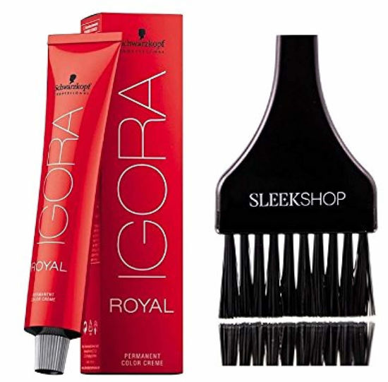 Picture of Schwarzkopf Professional Igora Royal Permanent Hair Color (with Sleek Tint Brush) (9-55 Extra Light Blonde Gold Extra)