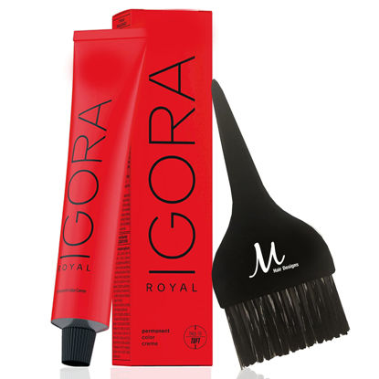 Picture of Schwarzkopf Professional Igora Royal Permanent Hair Color (with Sleek Tint Brush) (9-1 Extra Light Ash Blonde)