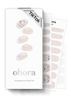 Picture of ohora Semi Cured Gel Nail Strips (N Peach Stone) - Nude, Gemstone, Works with UV/LED Lamps, Salon-Quality, Long Lasting, Easy to Apply & Remove - Includes 2 Prep Pads, Nail File & Wooden Stick