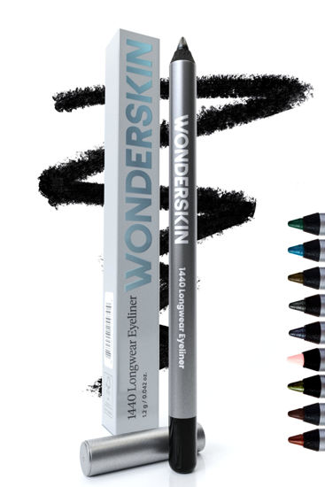 Picture of Wonderskin 1440 Longwear Black Eyeliner Pencil - Waterproof, Sharpenable Black Eyeliner Pencil and Smudge Proof Eye Liner Pencils (Liquorice)