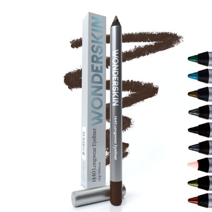 Picture of Wonderskin 1440 Longwear Brown Eyeliner Pencil - Waterproof, Sharpenable Eyeliner Pencil and Smudge Proof Brown Eye Liner Pencils (Kalamata)